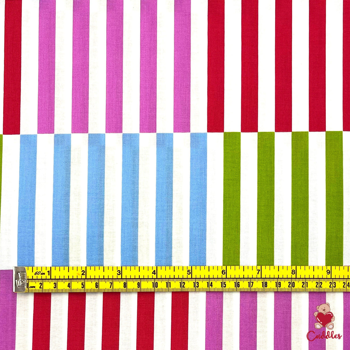 Color Bars Cotton Quilting Fabric, Jane Sassaman PWJS062-Fuchsia