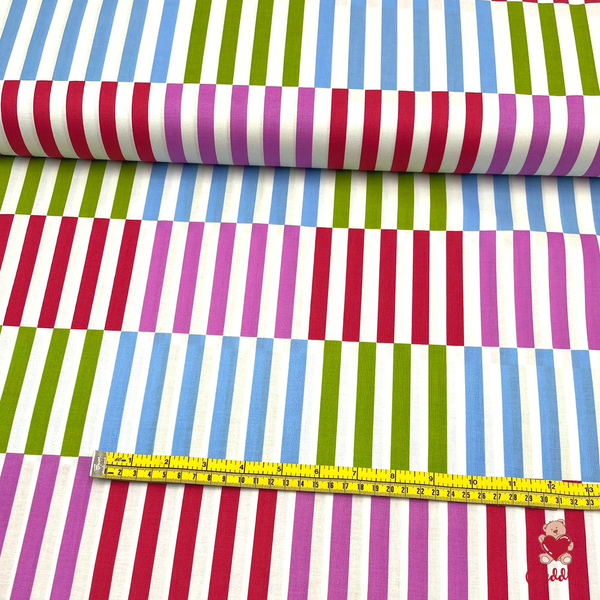 Color Bars Cotton Quilting Fabric, Jane Sassaman PWJS062-Fuchsia