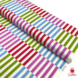 Color Bars Cotton Quilting Fabric, Jane Sassaman PWJS062-Fuchsia