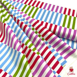 Color Bars Cotton Quilting Fabric, Jane Sassaman PWJS062-Fuchsia