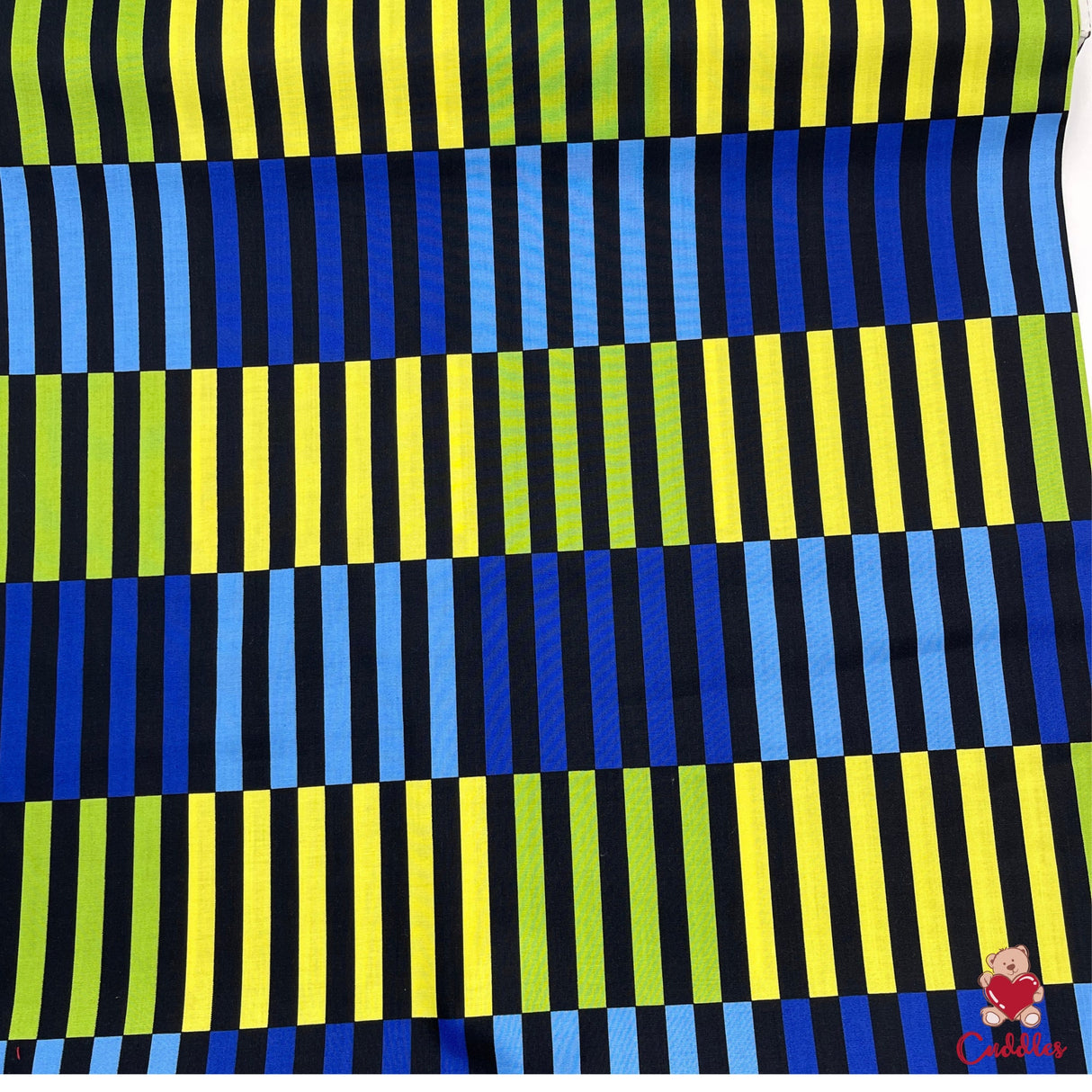 Color Bars Cotton Quilting Fabric, Jane Sassaman PWJS062-Navy