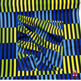 Color Bars Cotton Quilting Fabric, Jane Sassaman PWJS062-Navy
