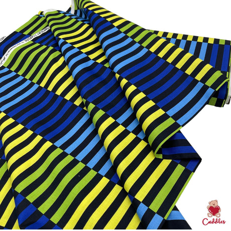 Color Bars Cotton Quilting Fabric, Jane Sassaman PWJS062-Navy