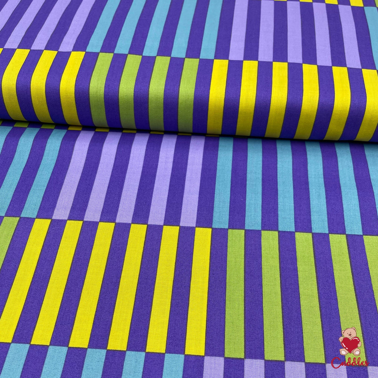 Color Bars Fabric, Cotton Quilting Fabric, Jane Sassaman PWJS062-Mauve