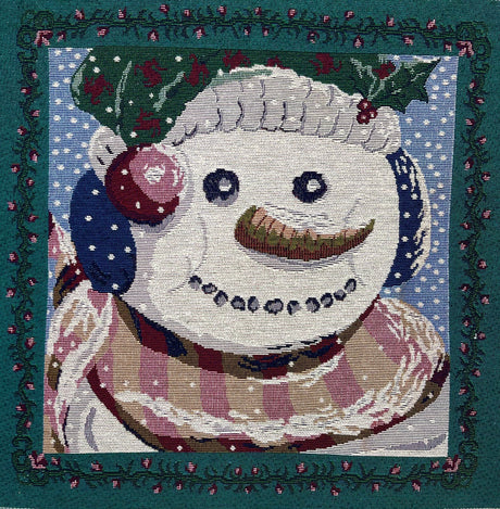 Christmas Snowman Tapestry Panel (43cm x 43cm)