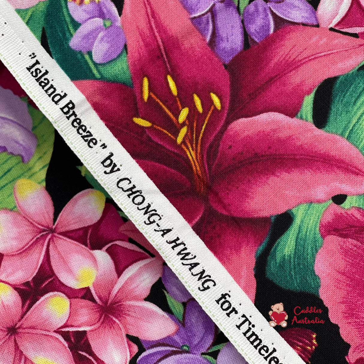 Floral fabric, Island Floral Tropic by Timeless Treasures, Quilting, Cotton, Fabric TTC5436