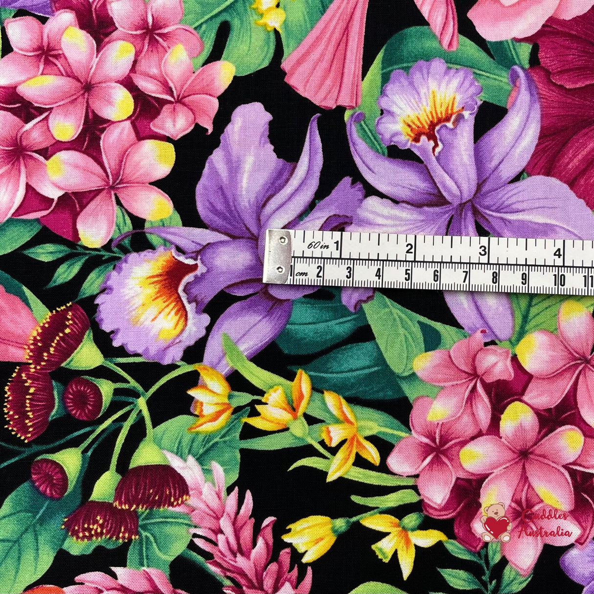 Floral fabric, Island Floral Tropic by Timeless Treasures, Quilting, Cotton, Fabric TTC5436