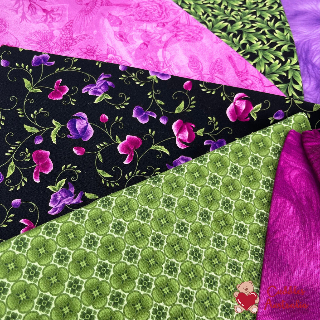 Orchid Fabric Kit w/pattern, Gift ideas, Chong a Hwang, Quilt fabric kit, Cotton, Fabric by Timeless Treasures