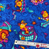 Rare Vintage Fabric, Shipmates Ahoy, FLANNEL by The Woodrow Studio, London England