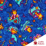 Rare Vintage Fabric, Shipmates Ahoy, FLANNEL by The Woodrow Studio, London England