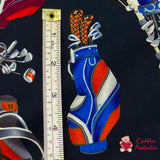 Golf Bags fabric, Tee Time, Golf Cotton Quilting Fabric, Benartex BT-05232.12