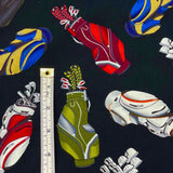 Golf Bags fabric, Tee Time, Golf Cotton Quilting Fabric, Benartex BT-05232.12