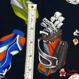 Golf Bags fabric, Tee Time, Golf Cotton Quilting Fabric, Benartex BT-05232.12