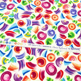 All About Color, Cotton Quilting fabric, multi colour brush strokes on Cream background, Benartex BT8669-09
