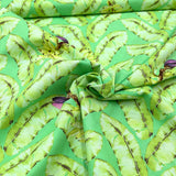 Green swirl of Banana fabric