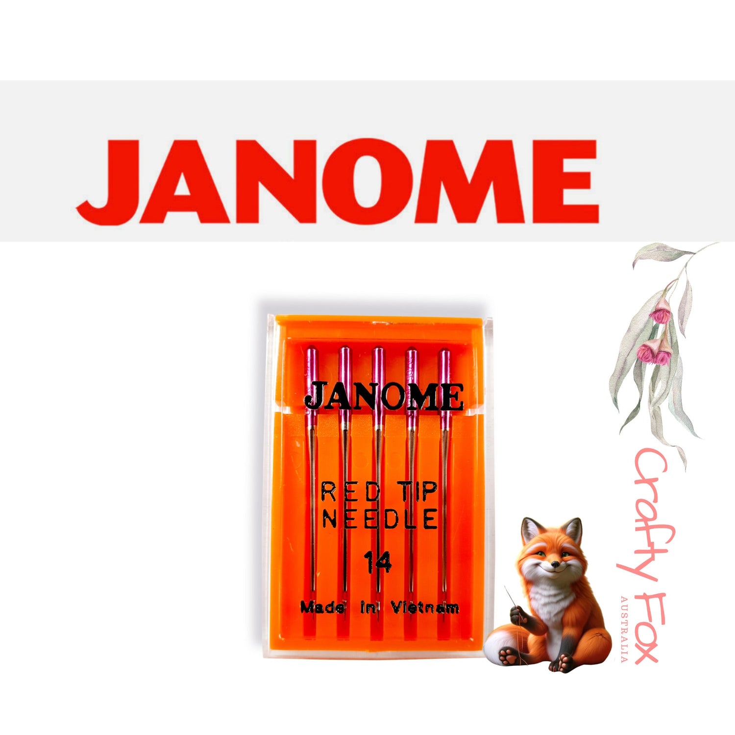 Janome Red Tip Sewing Machine Needle, Size 14