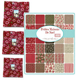 Petite Maisons De Noel, French Gerneral Layer Cake, Cotton fabric by Moda Fabrics